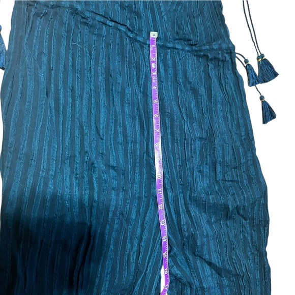 Ulla Johnson Navy Striped Jumpsuit Size 8 NWOT Tassels V Neck - Picture 7 of 11